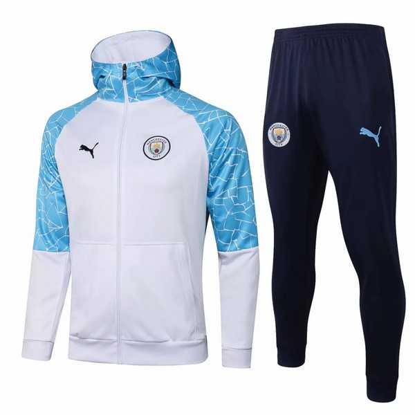 Chaqueta Con Capucha Manchester City 2021 2022 Azul Blanco